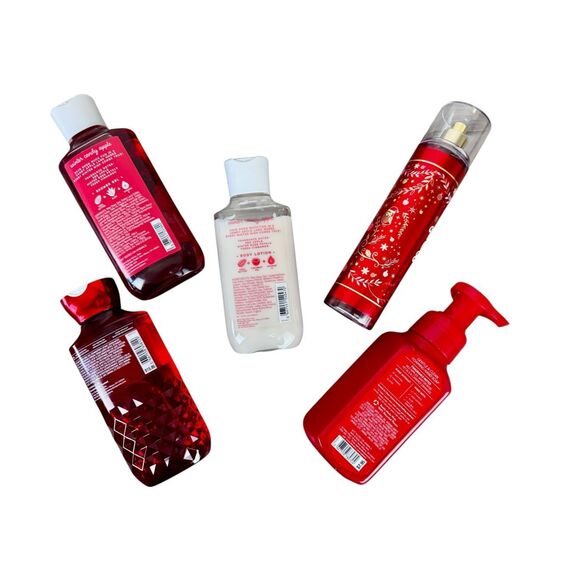 Bath & Body Works Winter Candy Apple Lot of 5 Gel Wash Soap Lotion Mist Full Siz - Picture 3 of 9